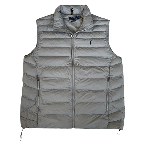 Polo by Ralph Lauren Other - Polo Ralph Lauren Mens Grey XLT Packable Down Puffer Vest Zip Closure Pockets